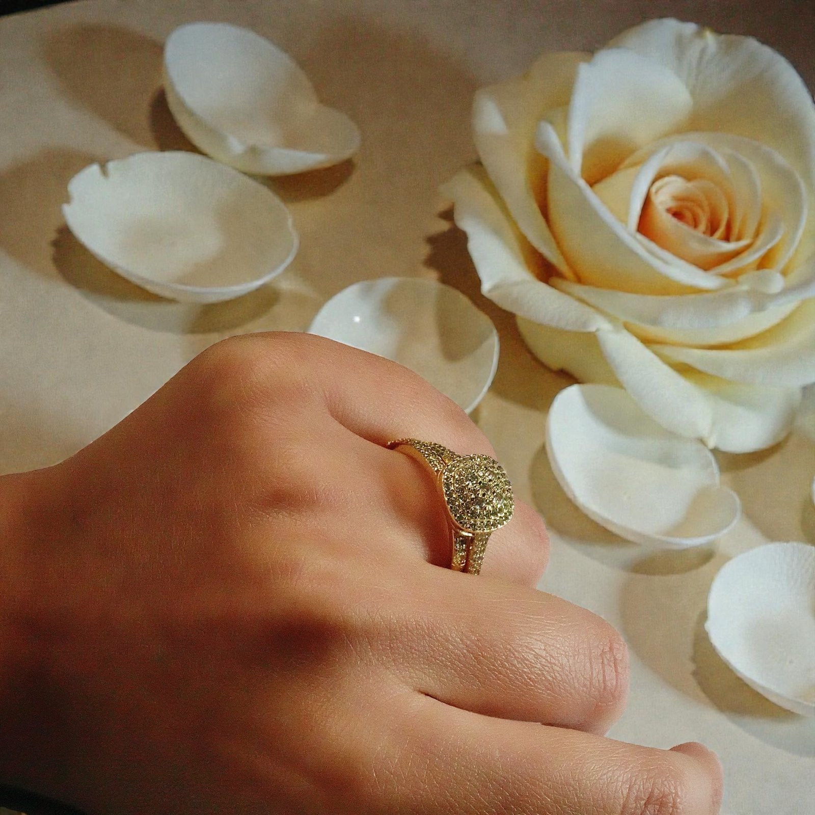 Bague double effet pavée – Image 5