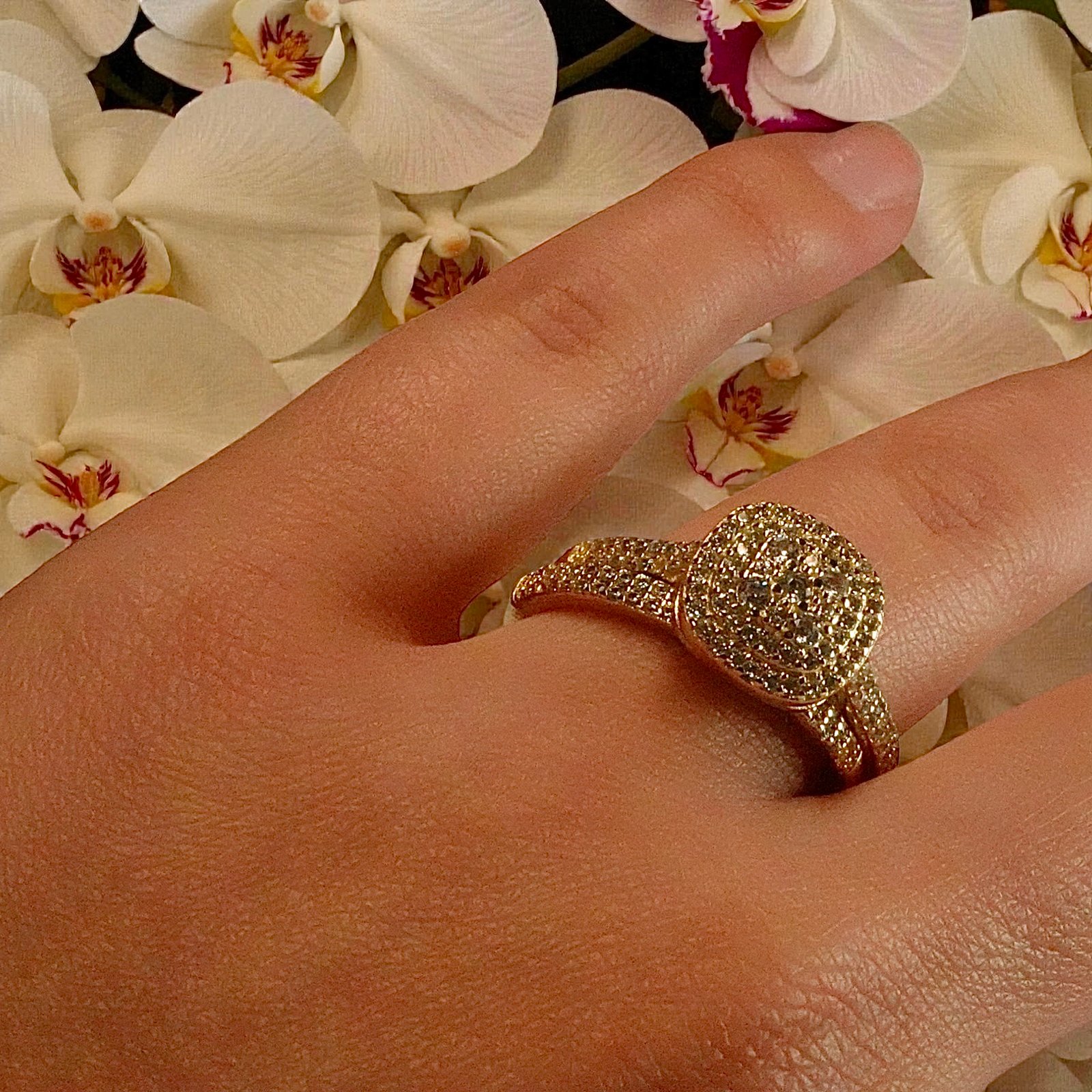 Bague double effet pavée – Image 4