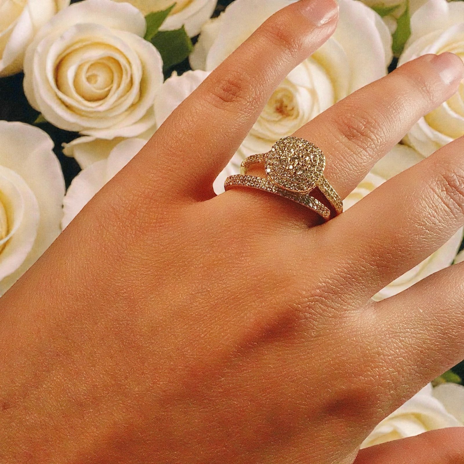 Bague double effet pavée – Image 2